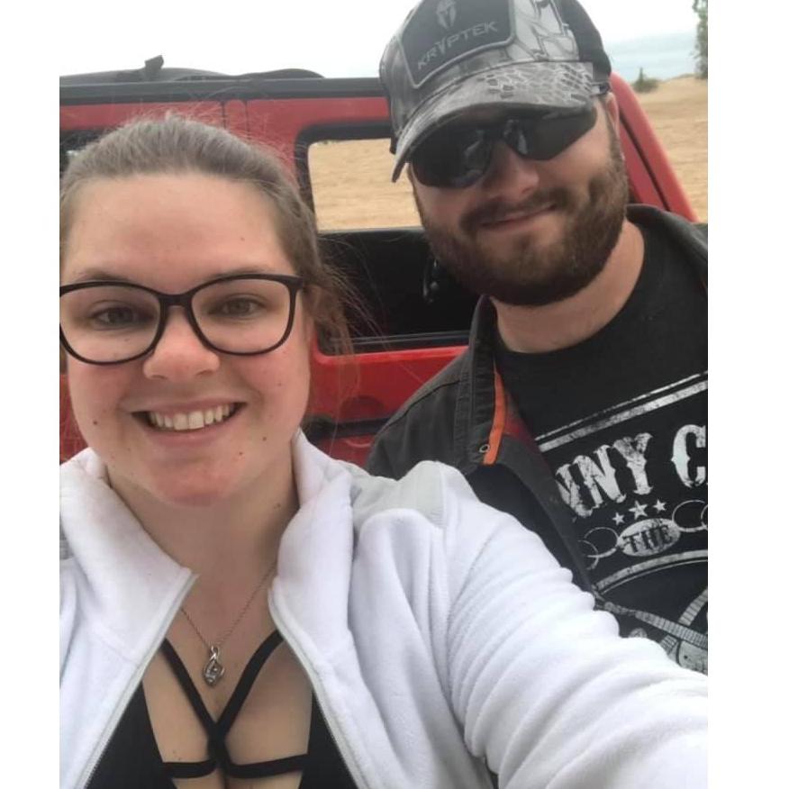 First adventure as an engaged couple! Sand dunes in Michigan.