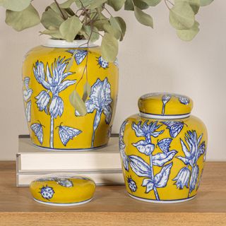 Lilia Decorative Small Ceramic Ginger Jar with Lid