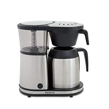 Bonavita Connoisseur 8-Cup One-Touch Coffee Maker Featuring Hanging Filter Basket and Thermal Carafe, BV1901TS