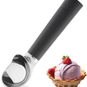 Heated Ice Cream Scoop Rechargeable, Electric Warming Ice Cream Scooper with LED Display, Heats to 158°F for Hard Ice Cream, Easy for Seniors & Kids, IP67 Waterproof (Black, 2 oz)