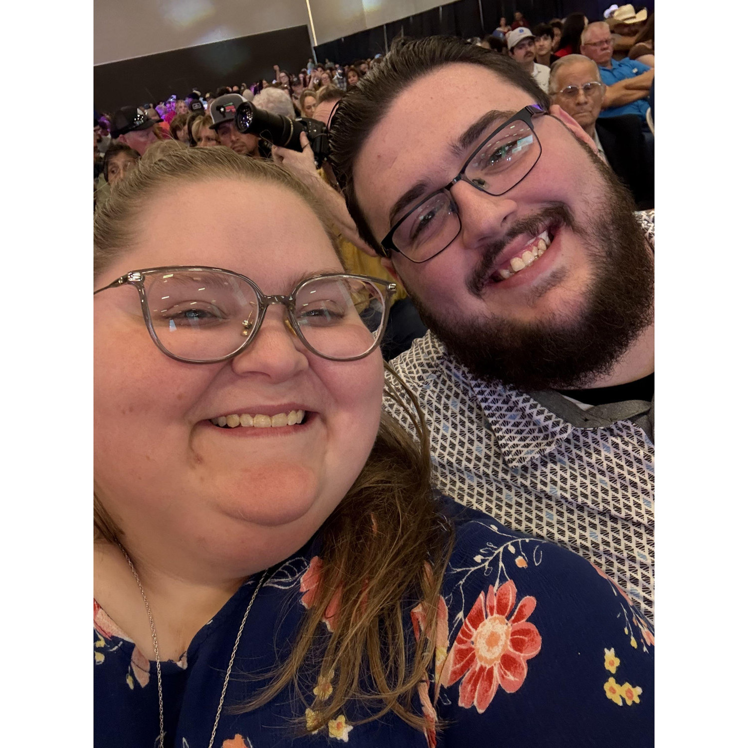 Manny and Clydos attending her cousin’s graduation in Waco, TX.