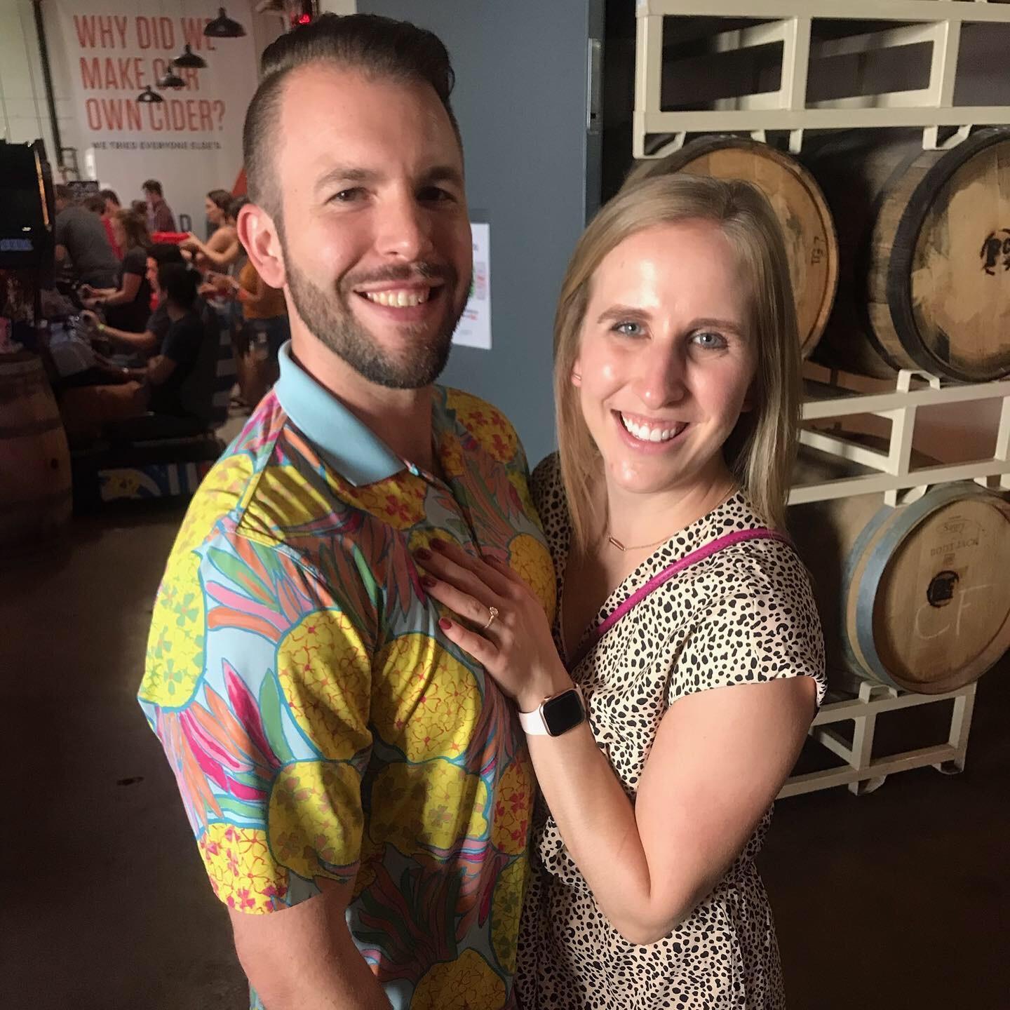 At Cidercade following our engagement!