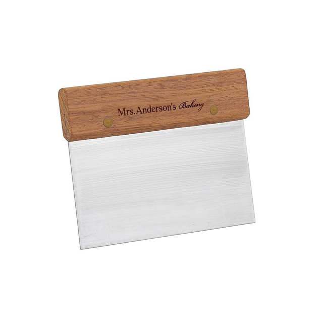 Mrs. Anderson’s Baking Pastry Dough Scraper, Stainless Steel Blade with Wood Handle