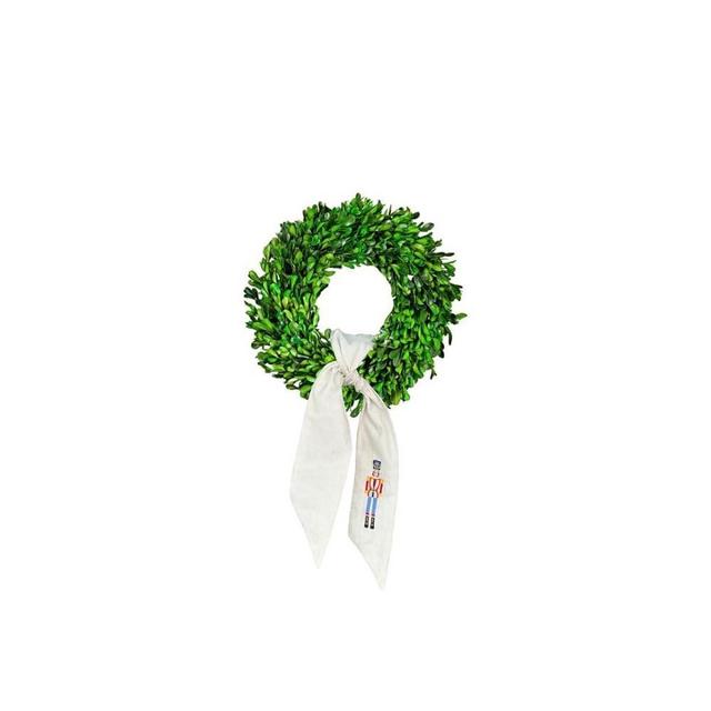 Wreath Sash for Front Door Decoration, Embroidered Christmas Nutcracker, Linen, Holiday and Christmas Decor - 56" L x 4.5" W