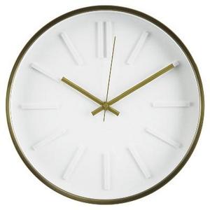 Raised Marker 13" Wall Clock White/Brass - Project 62™