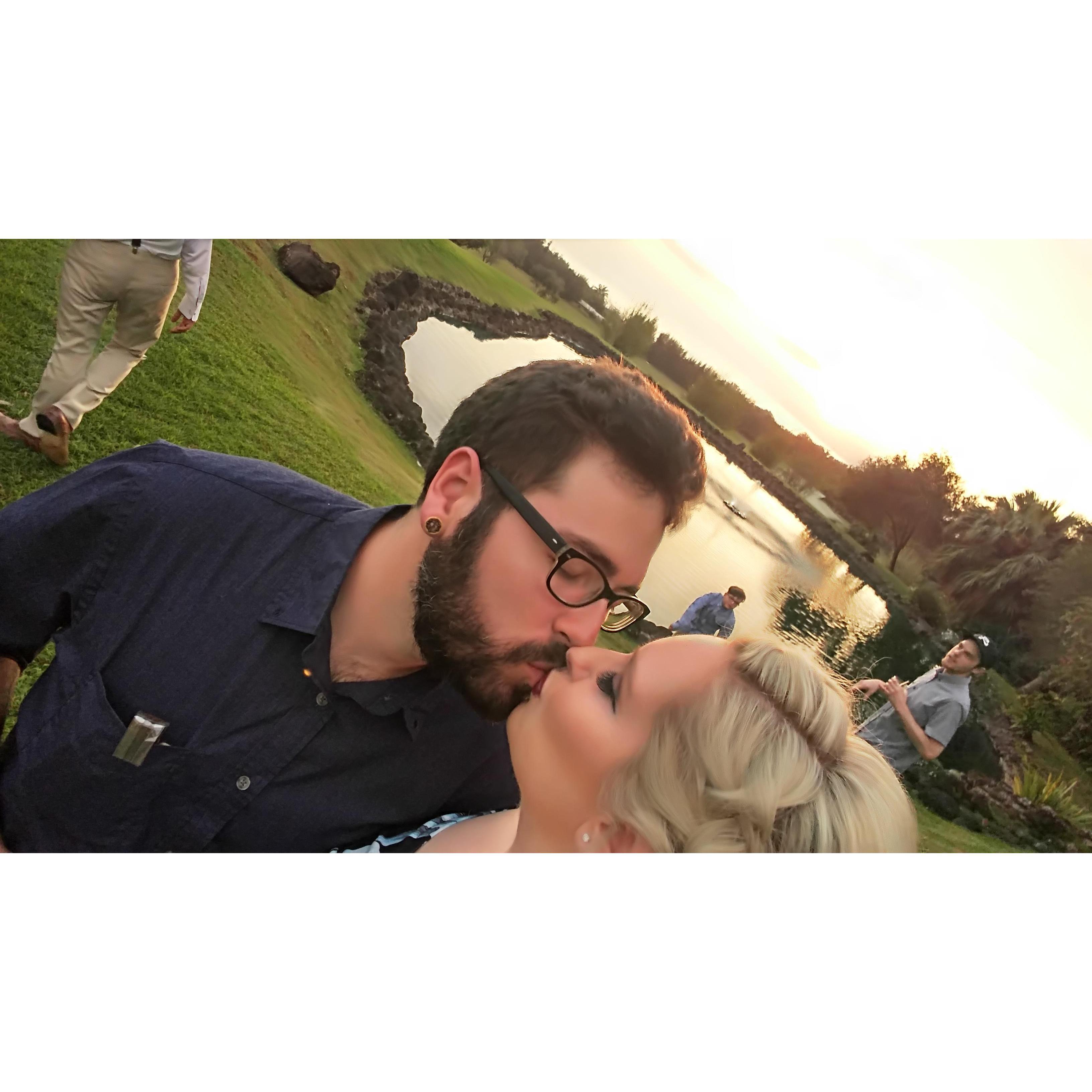Kisses at Erika's Wedding! <3