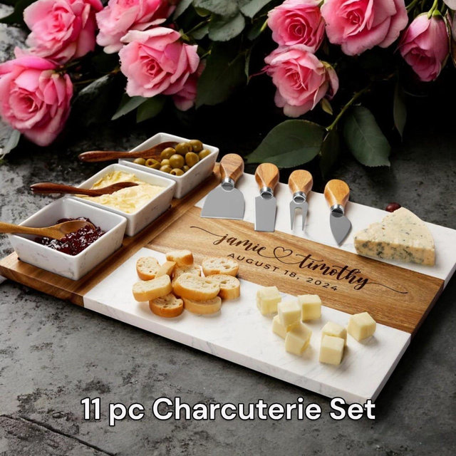 Personalized hostess gift charcuterie board, cutting board & cheese platter, wedding gift, engraved christmas gift, housewarming gifts