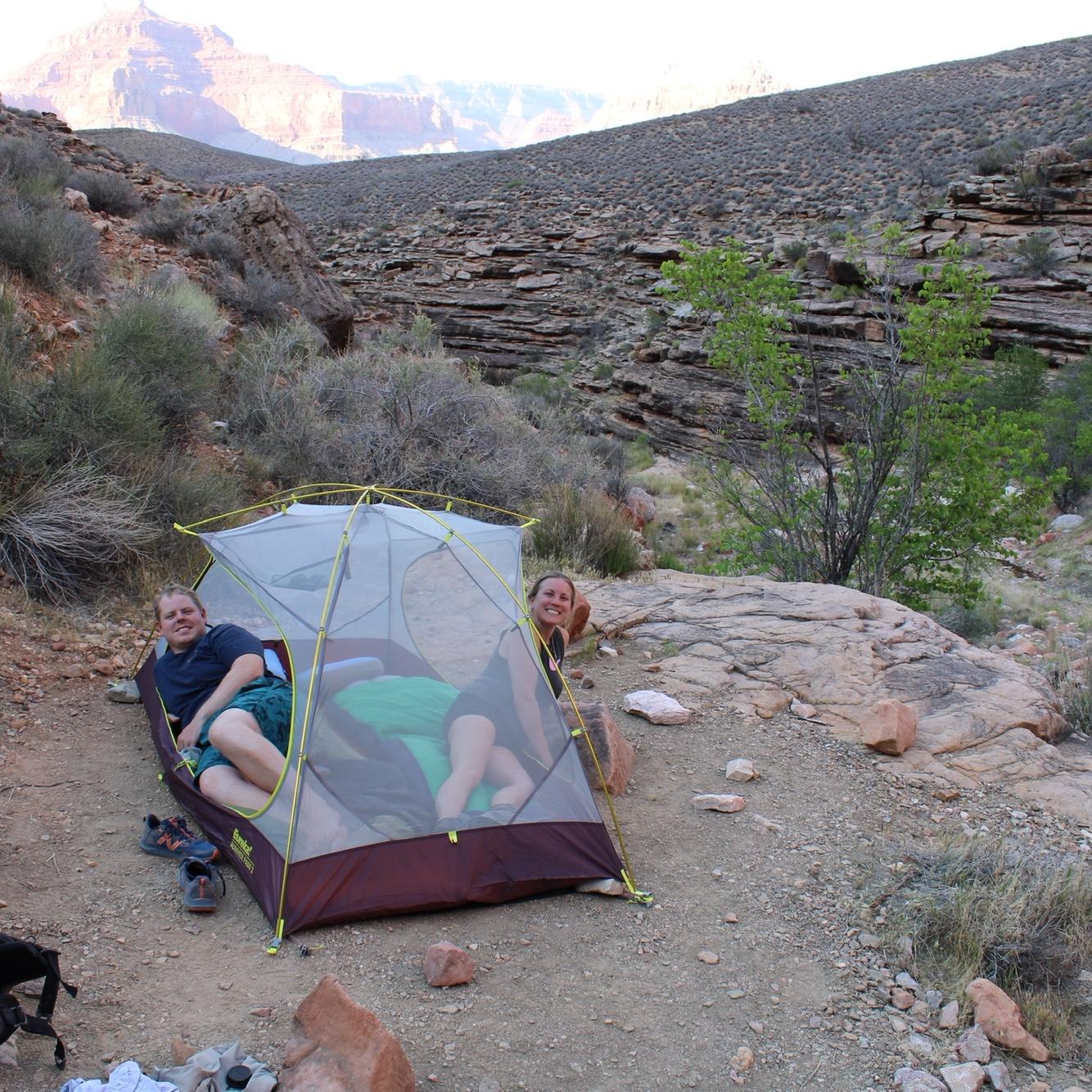 Back Country Camping down inside the Grand Canyon.