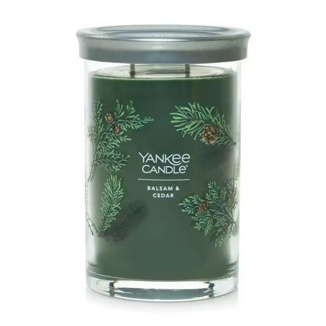 Yankee Candle® Balsam & Cedar Large Tumbler Candle in Dark Green