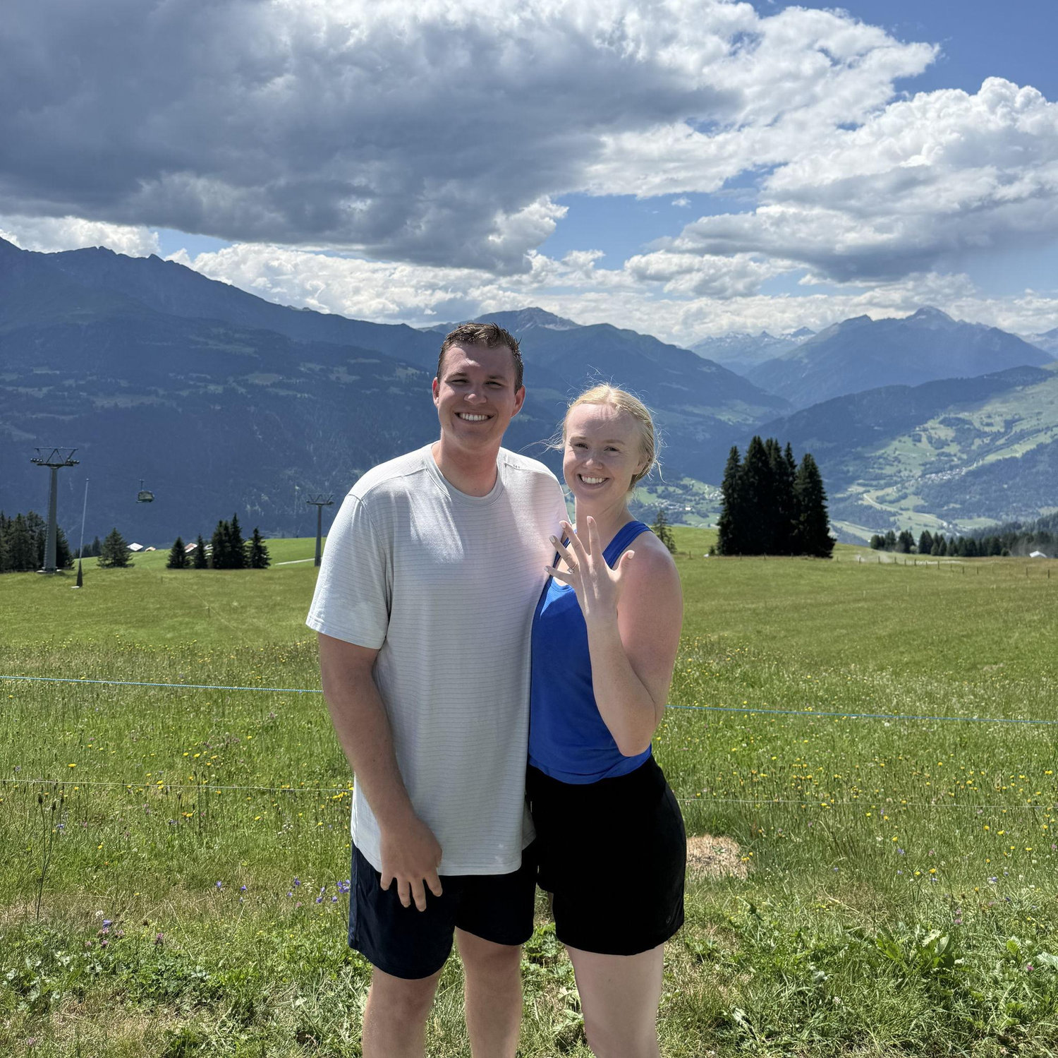 Engagement day! Only a little sweaty :)