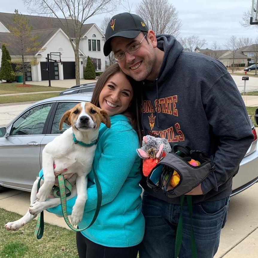 The 3rd happiest day of our lives (3.29.20) the day we adopted Luna Jade <3 

1st- 3.14.21 (our wedding)
2nd- 6.6.20 (our engagement)