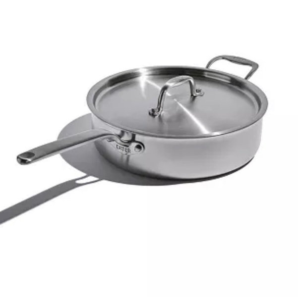 Eater x Heritage Steel 4 Quart Sauté Pan with Lid