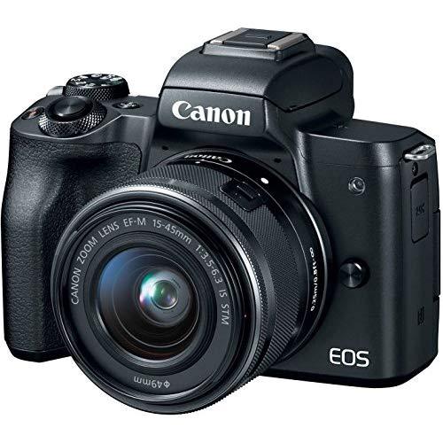 Canon EOS M50 Mirrorless Camera Kit w/EF-M15-45mm and 4K Video - Black