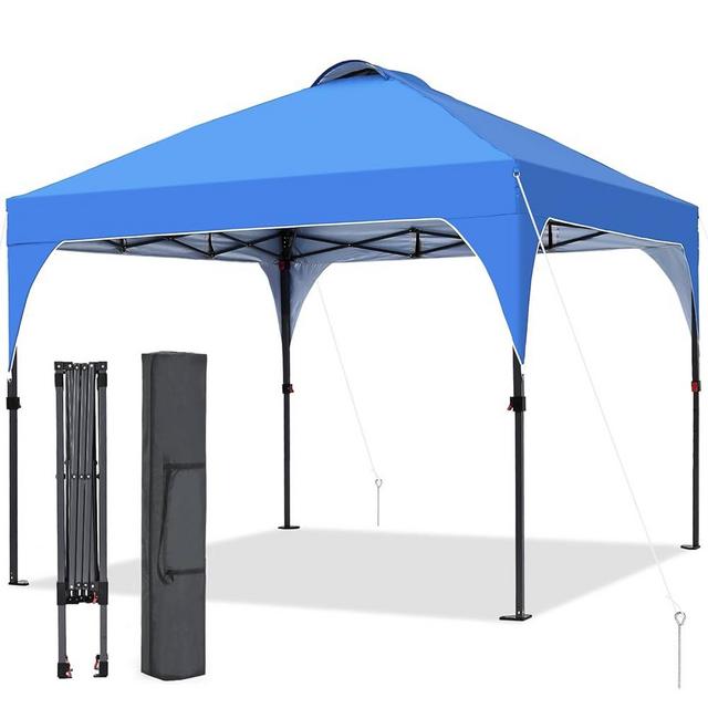 Oneofics 10x10 FT Pop Up Canopy, Instant Outdoor Canopy Tent with Carrying Bag, 3 Adjustable Heights - Portable for Event, Parties, Camping and More Outdoor Activities