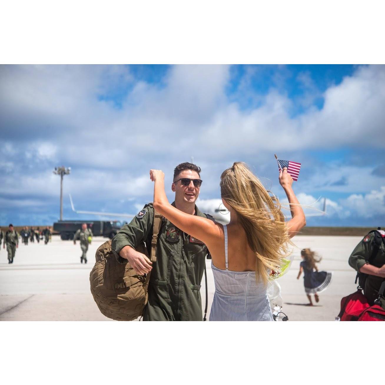 The best day of every Deployment - is the day he comes back home!