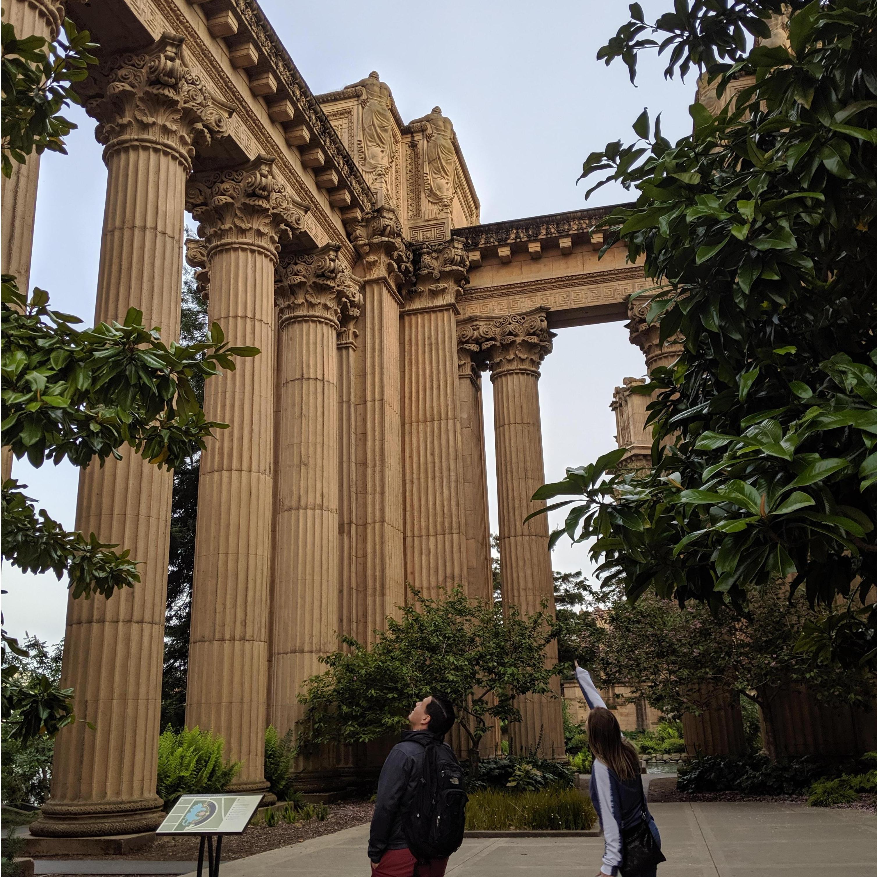 Exploring the Palace of Fine Arts with our awesome friend Lindsey