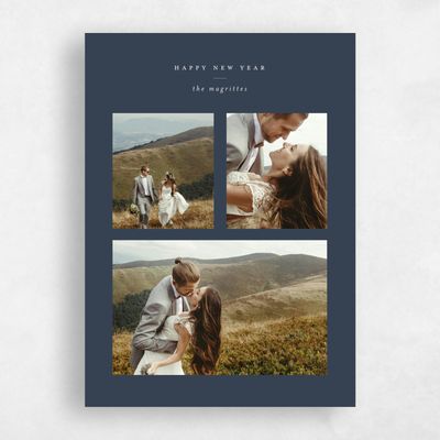 Grayed Navy, Blue Holiday Card - Eastbrook