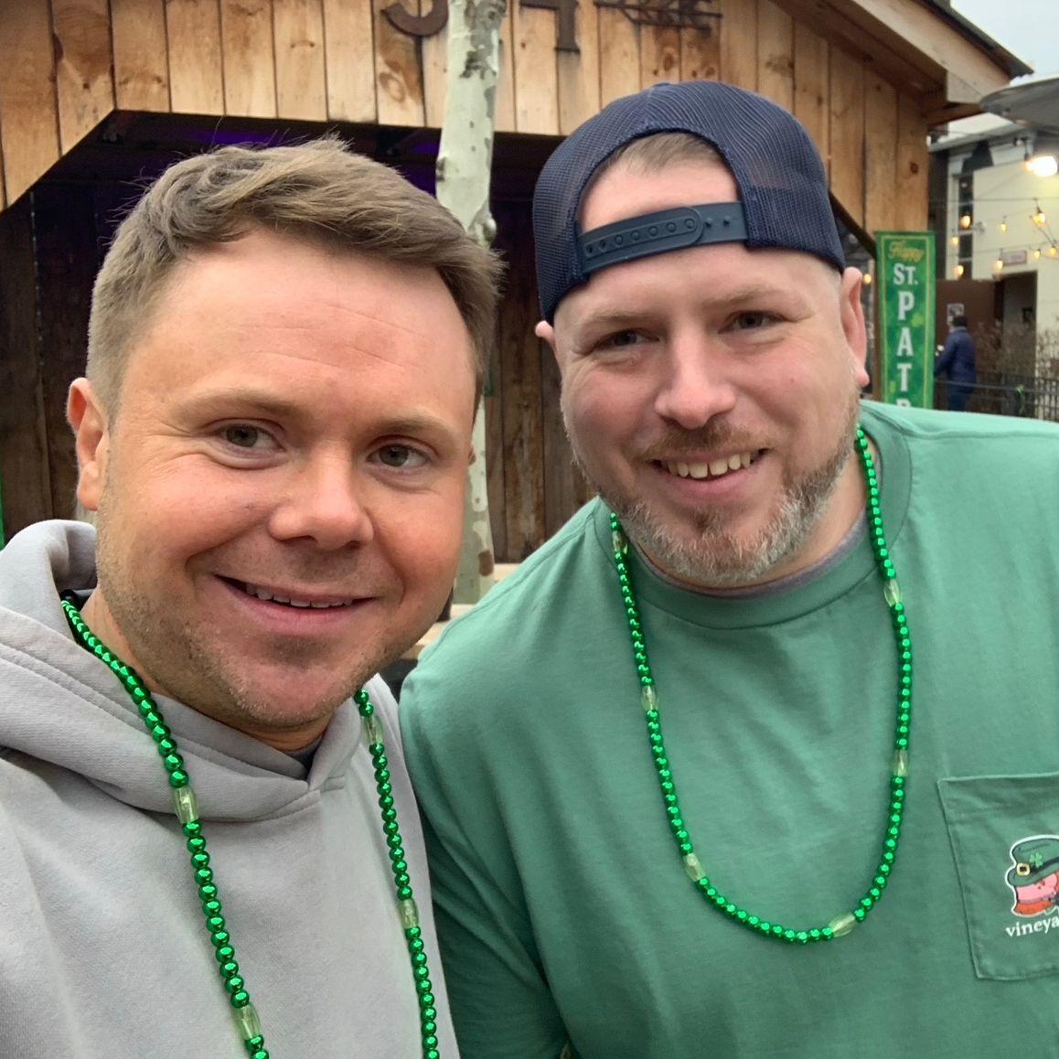 Chris & his brother Alex on St. Patricks Day