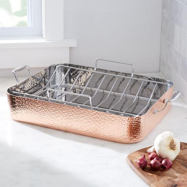 Fleischer and Wolf Seville Hammered Tri-Ply Copper Roaster