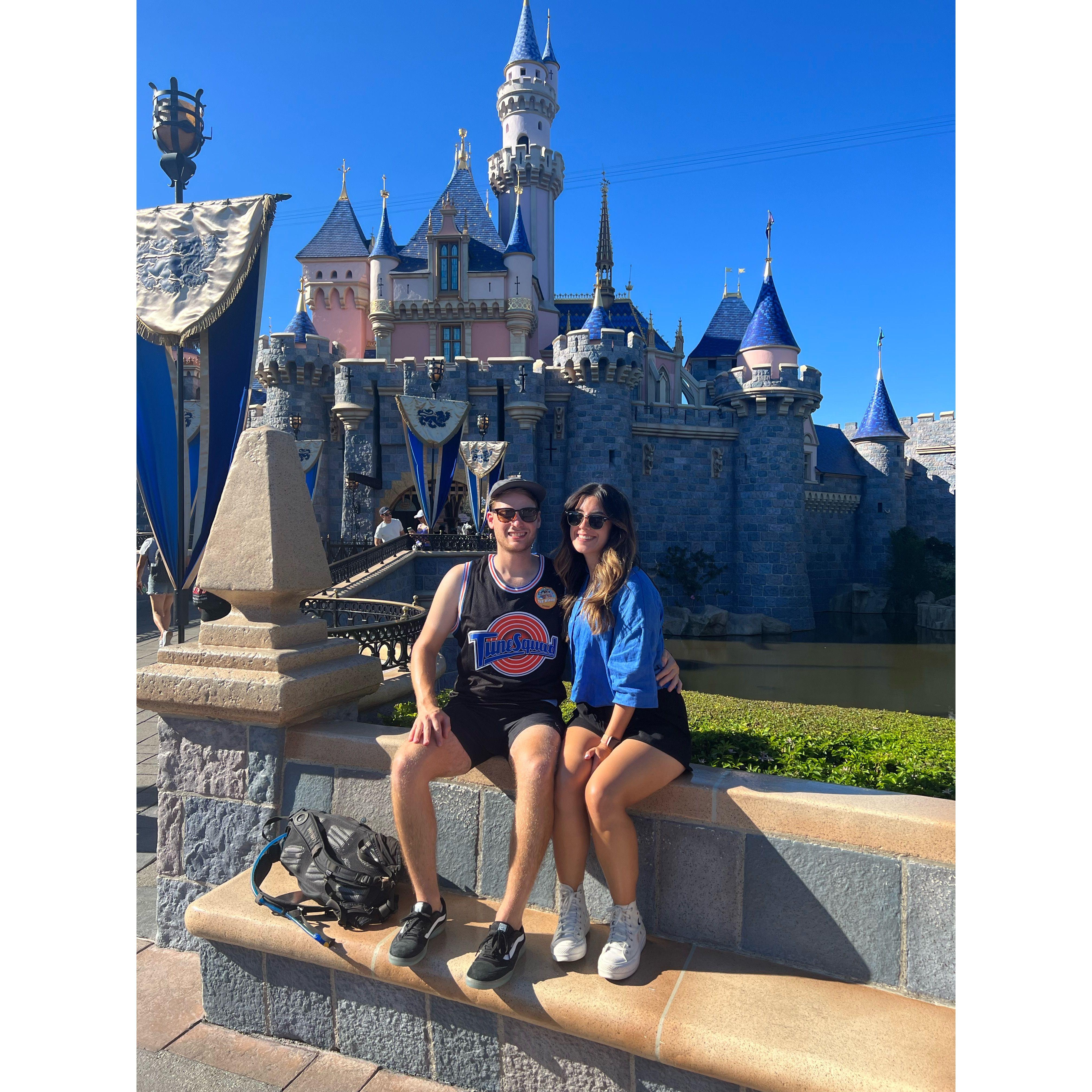 08/22: A photo of our first time together at Disneyland.