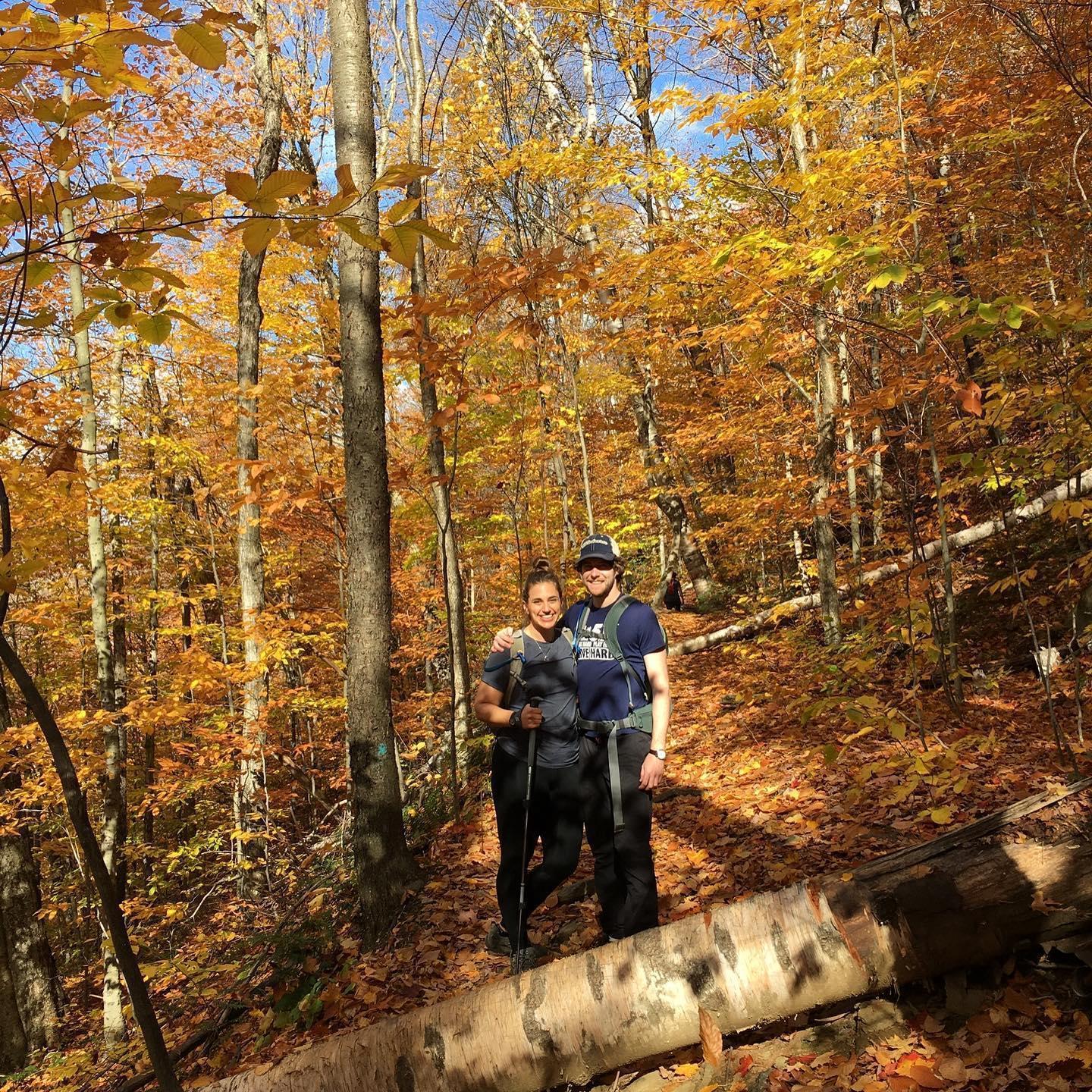 Hiking on our Fall Trip near Manchester, VT.