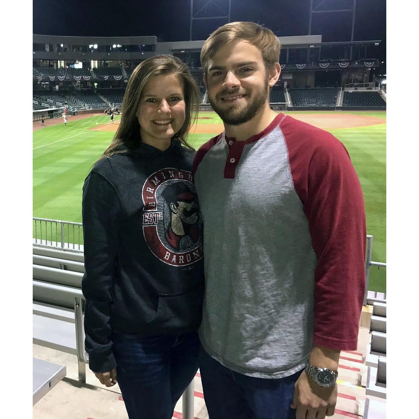 First summer dating! Many dates this year took us to Regions Field to cheer on the Birmingham Barons!