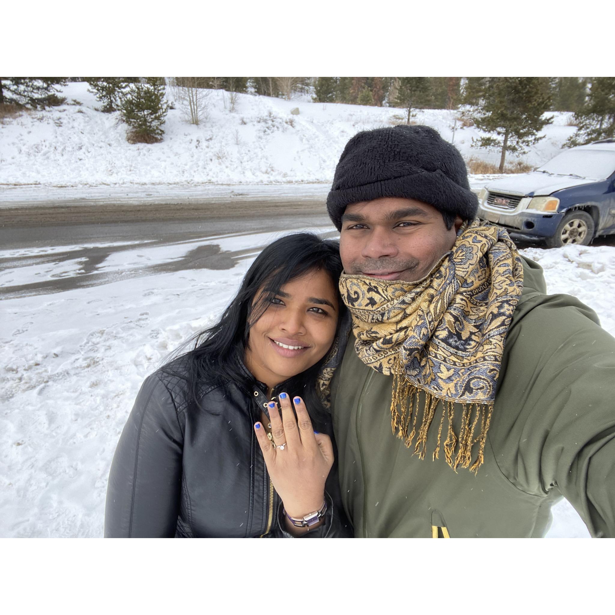 Right after proposal, she was emotional