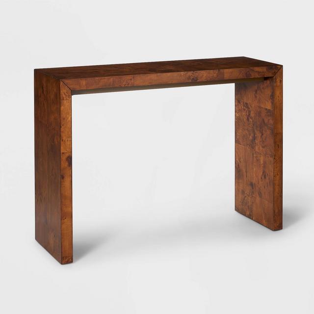 Ogden Burled Wood Console Table Dark Brown - Threshold™ designed with Studio McGee