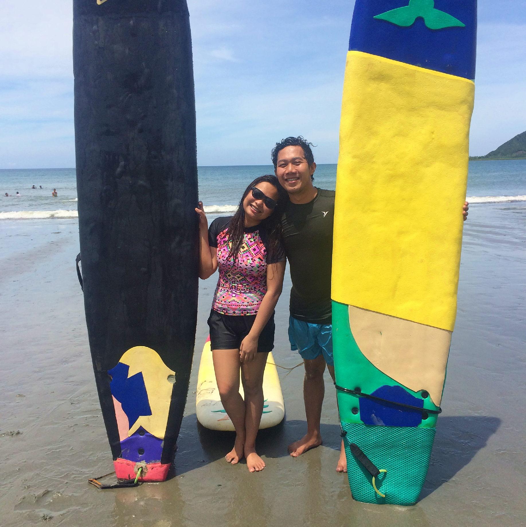 Relationship Goals: First surfing session together in Baler.