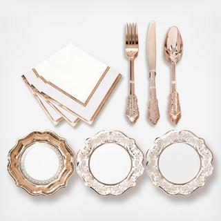 46-Piece Party Porcelain Bundle, Serves 6