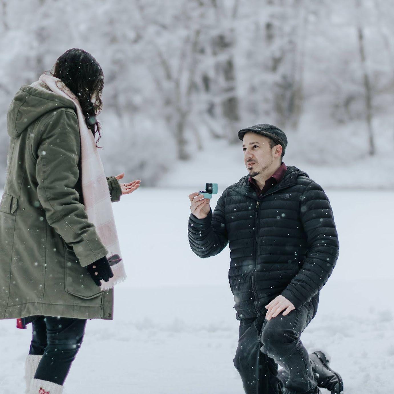 Our Snowy Proposal... Love this SNOW MUCH!