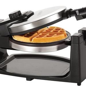 bella Classic Rotating Belgian Waffle Maker with Nonstick Plates, Removable Drip Tray, Adjustable Browning Control and Cool Touch Handles, Stainless Steel