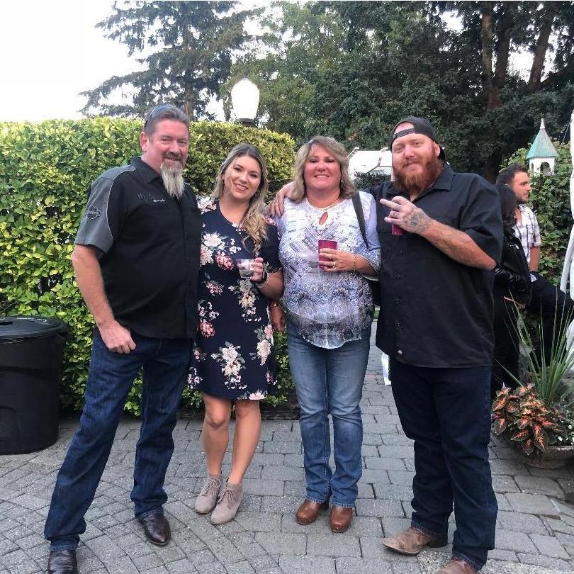 Bride's family (left to right): Father-Don, Nicole, Mother-Missy, Brother, Don Jr.