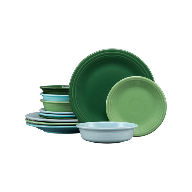 Fiesta Aegean Classic Rim 12 Pc. Dinnerware Set, Service For 4