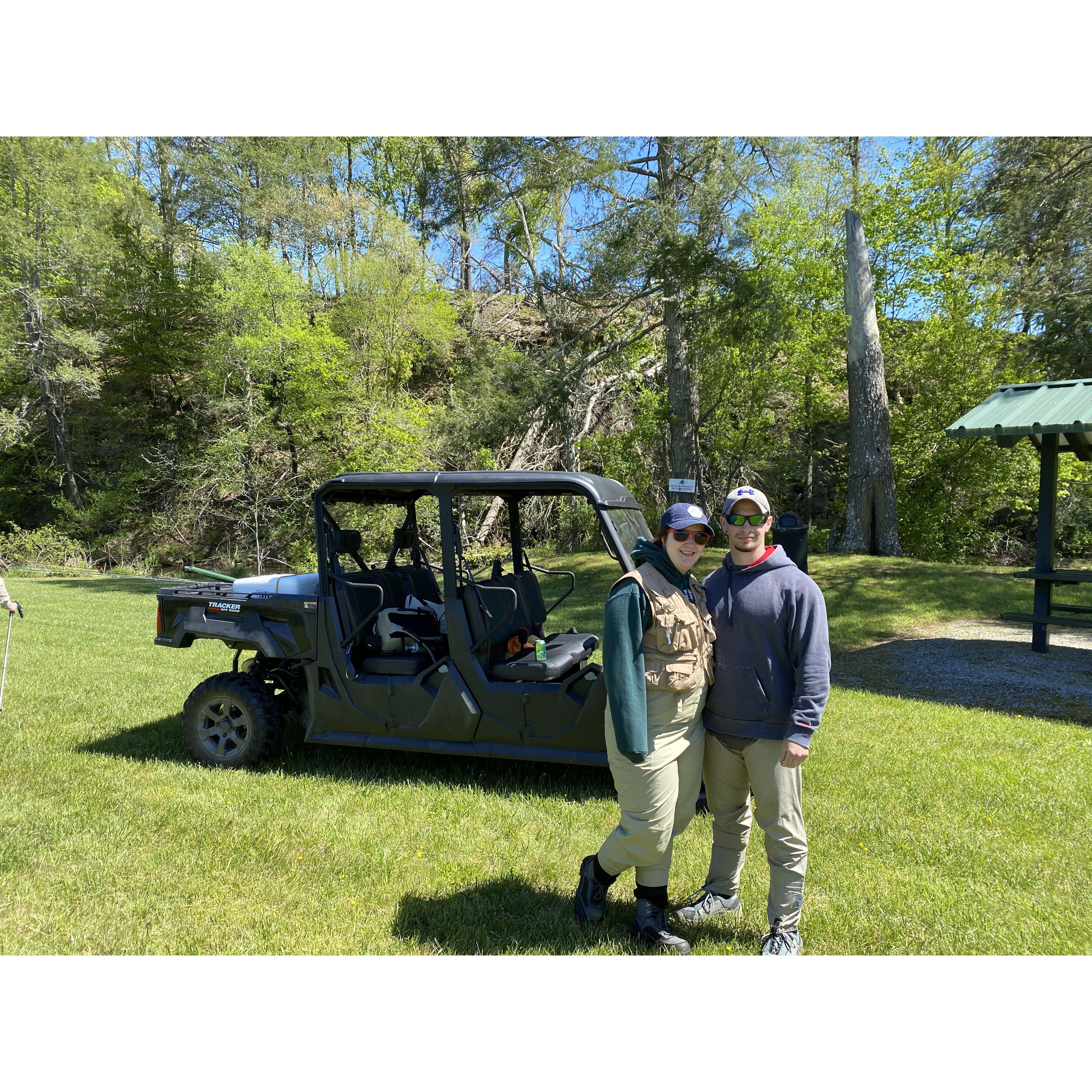 John's first time fly fishing. - May 2021