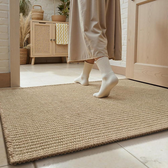 Jute Front Door Mat Indoor Entrance Indoor Door Mat Rugs for Entryway Entry Entrance Mats Inside Doormat Welcome Mats Boho 17"x36"
