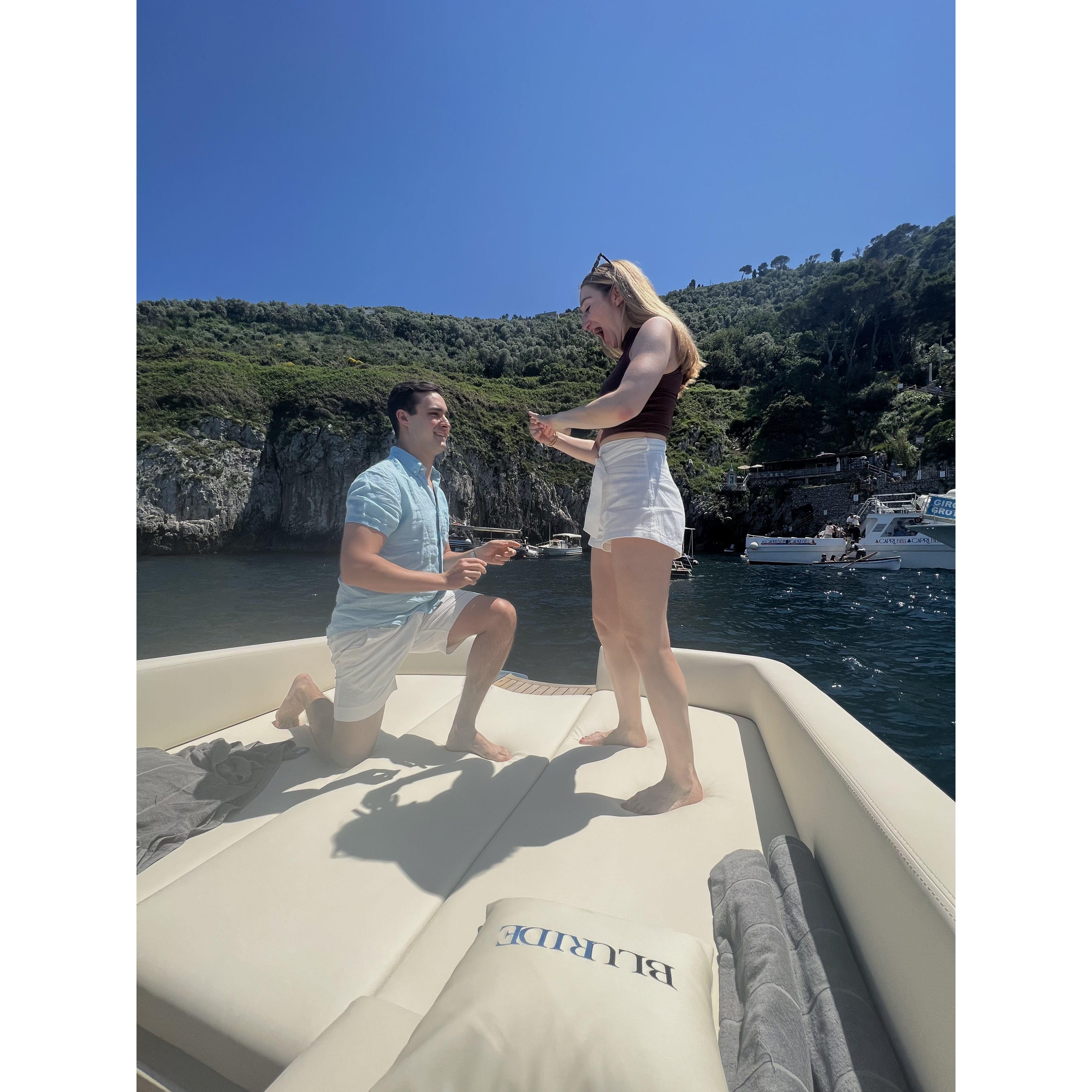 Quentin proposed in Capri, Italy May 2023