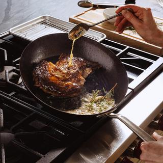 Blue Carbon Seasoned Steel Fry Pan