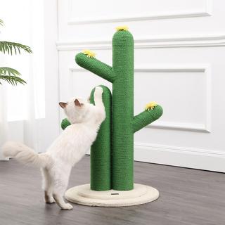 Socorro Modern Jute Double-Cactus Cat Scratching Post with Flower Toy