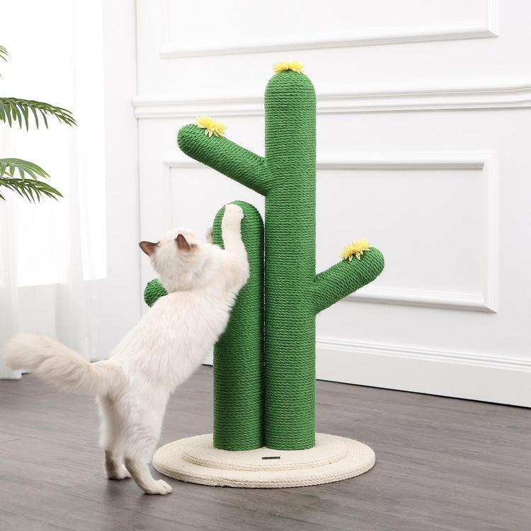 スカルチュラ ガイコチュ 蓄光 グリーン The Licker Store, Socorro Modern Jute Double-Cactus Cat Scratching