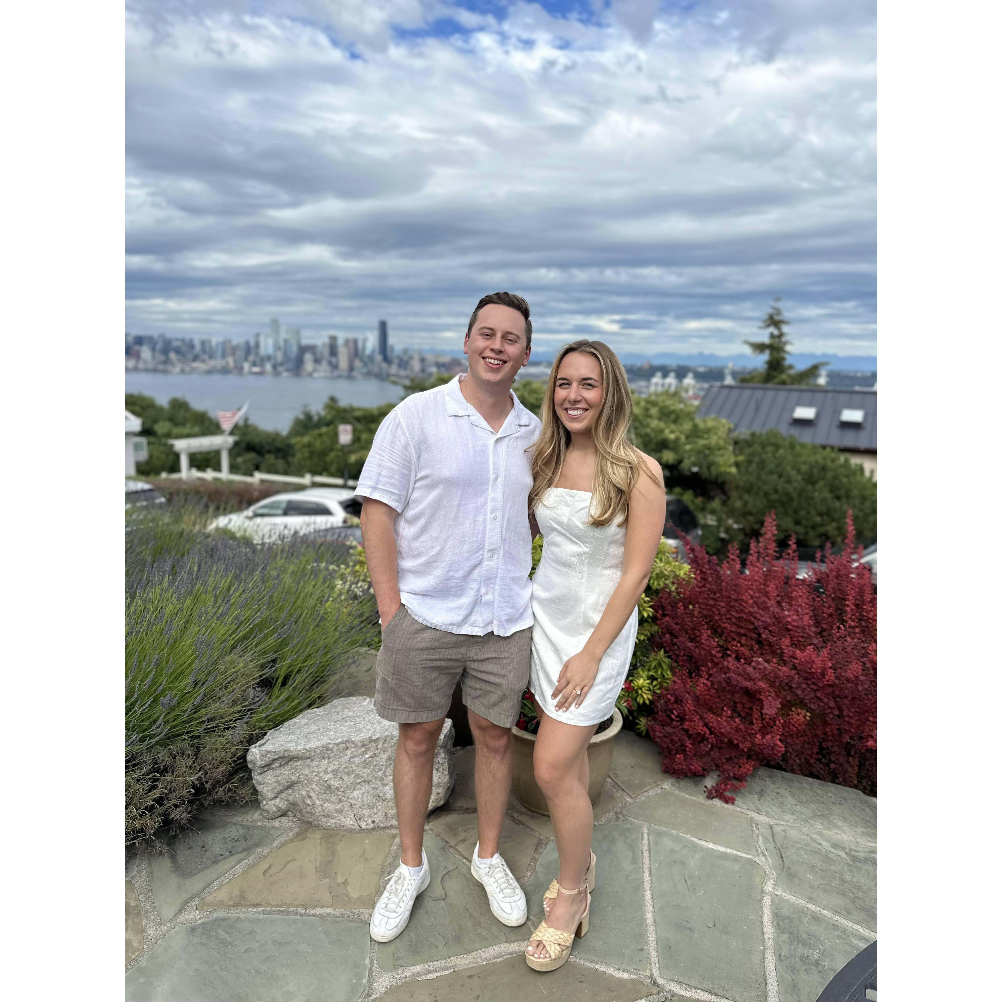 Our engagement party in Seattle in June 2024.