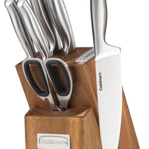 7pc Stainless Steel Essentials Block Set with Built in Sharpener