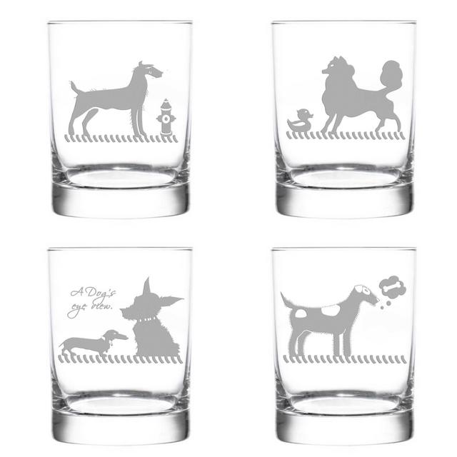Rolf Glass Kennel Club Double Old Fashioned Glasses (Set of 4)