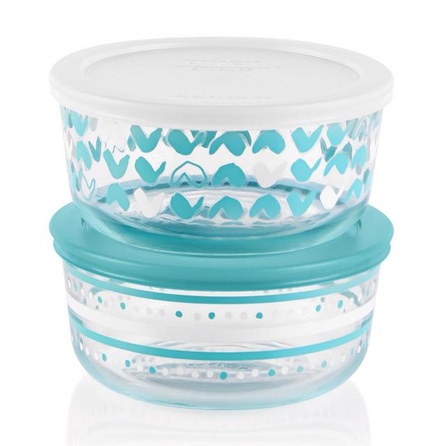 Pyrex Decorated Doodle 4-Pc. Storage Set