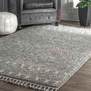 Vasiliki Moroccan Tribal Tassel Area Rug