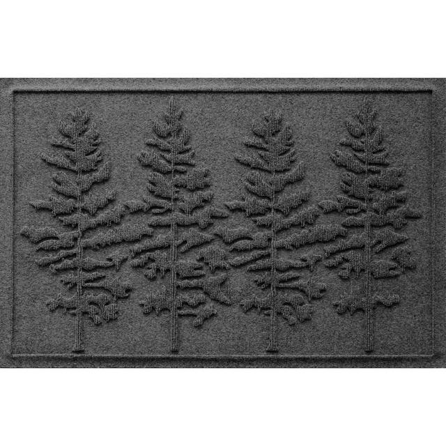 Bungalow Flooring 2'x3' WaterHog Fir Tree Indoor/Outdoor Doormat Charcoal