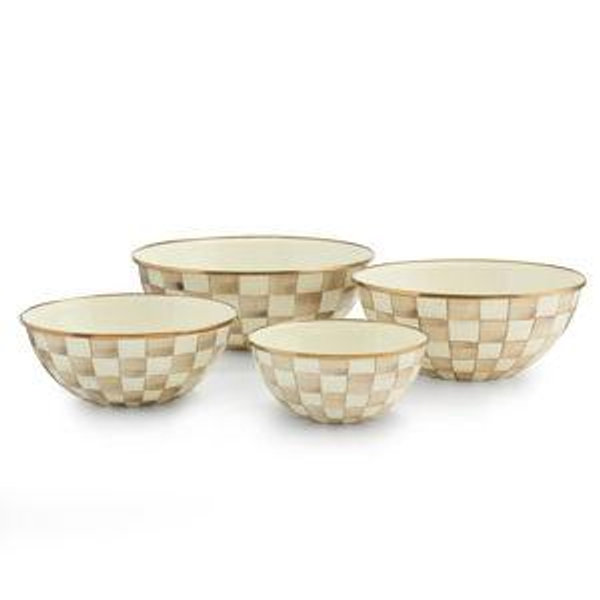 Mackenzie Childs Mocha Check Everyday Bowl Medium