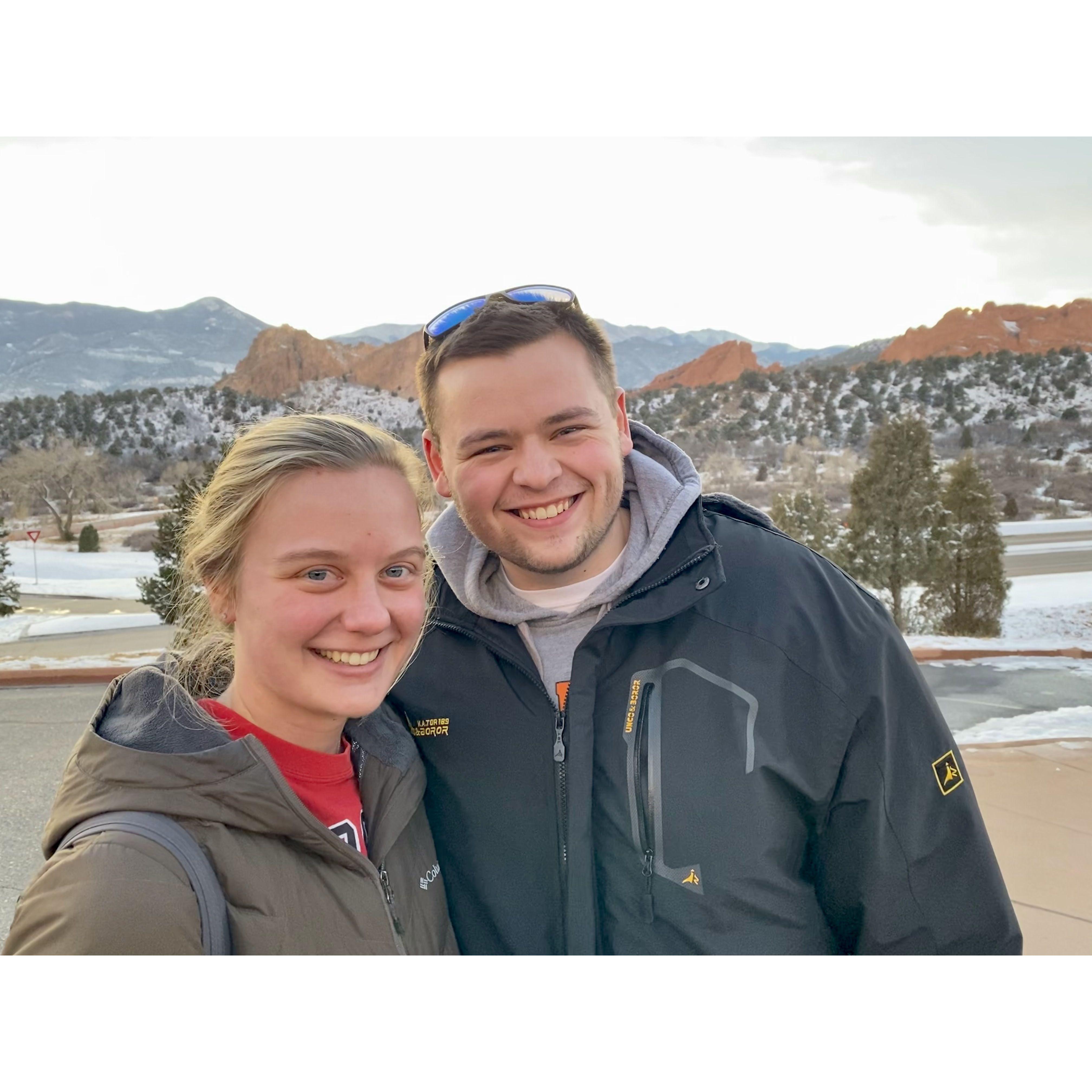 Visiting Garden of the Gods in Colorado Springs on their way out to Arizona for a rotation.