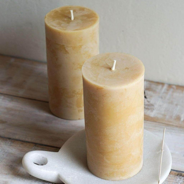 Pure Beeswax Pillar Candles - Handcrafted
