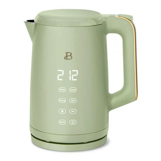 Beautiful 1.7L One-Touch Electric Kettle, Sage Green by Drew Barrymore